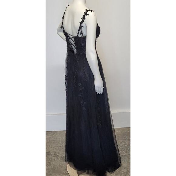 NWT Black Formal Gown Prom Dress Wedding Party Bridesmaid MOTB - Picture 8 of 15
